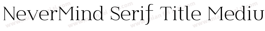 NeverMind Serif Title Medium字体转换